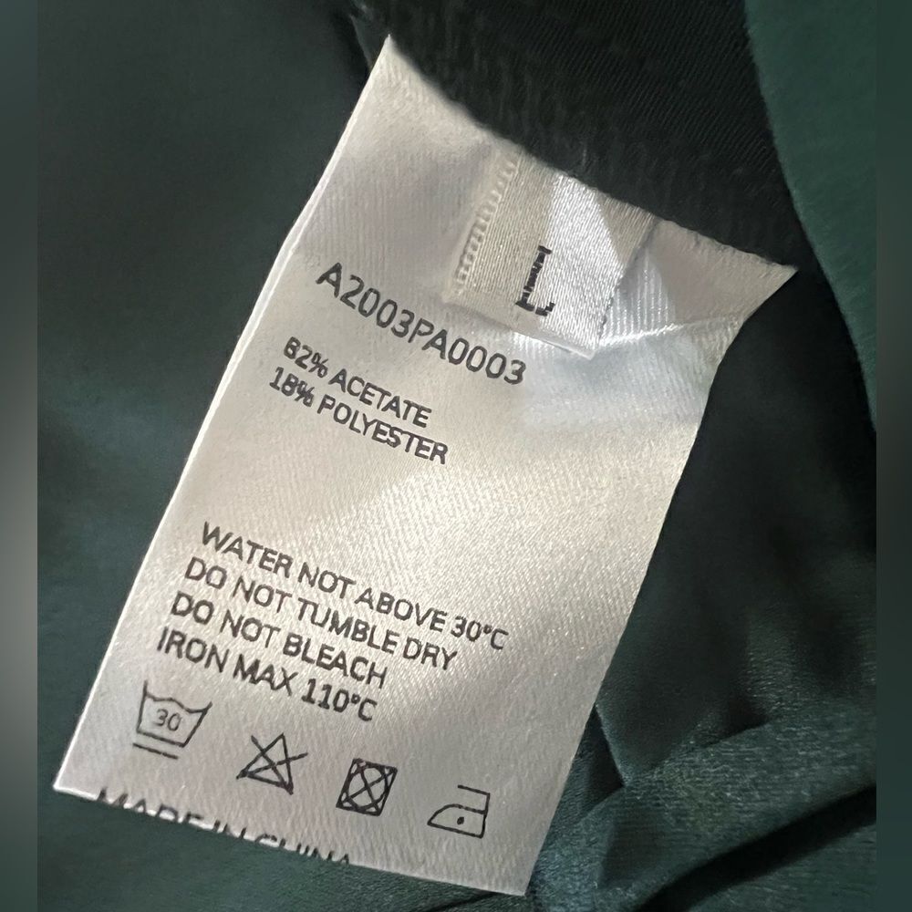 Lattelier emerald green satin seamed slit‎ ankle pants size large holiday office - Picture 5 of 10